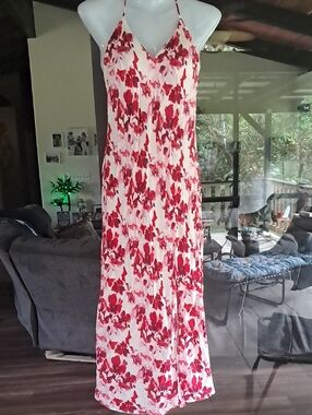 a new day Red Floral Maxi Slip Dress